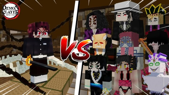 ราชาอสูรทันจิโร่ vs อสูรข้างขึ้น และ มุซัน ใครจะชนะกันแน่? | Minecraft สังเวียนไยบะ [ตอนพิเศษ]