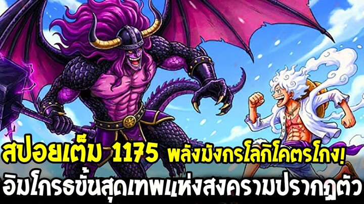 [สปอยเต็ม] วันพีช 1175 - โลกิมังกรโคตรอันตราย! สายฟ้าดำรวดเดียวจบ & เทพสงครามกลับมา!?