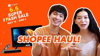 SHOPEE HAUL 6.6 SUPER FLASH SALE (6 PESO DEALS) | WE DUET