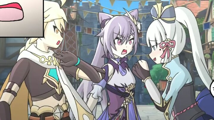 Keqing: Kamisato Ayaka, beraninya kau macam-macam dengan adikku di depanku!? [Komik Audio][Genshin I