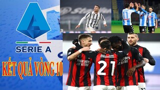 KÊT QUẢ BÓNG ĐÁ SERIE A Italia Vòng 10