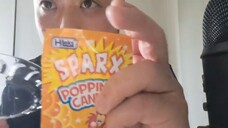 ASMR Sparx Popping Candy Orange Plate Licking Sounds🍬🍬
