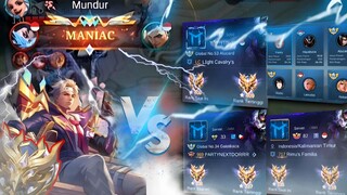 GAMEPLAY FREDRIN JUNGLER VS TOP GLOBAL HERO DI TIER IMMORTAL 400+ HAMPIR KENA COMEBACK