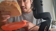 ASMR EATING SOUNDS - CHEESE SANDWICH