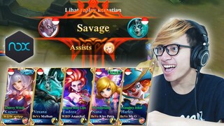 NEW META FULL MAGE TERNGAKAK SAVAGE !? - TUTORIAL MAIN MOBILE LEGENDS DI PC NOXPLAYER