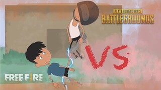 Free Fire vs Pubg - animation version - funny cartoon free fire part 1