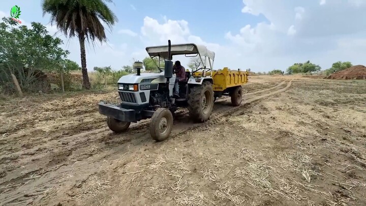 JCB 3dx Xpert Loading Mud   Swaraj 855 Fe   Mahindra 275 Di   Eicher 485   Brick