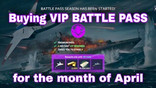 Modern Warships: Buying VIP BATTLE PASS for the month of April.