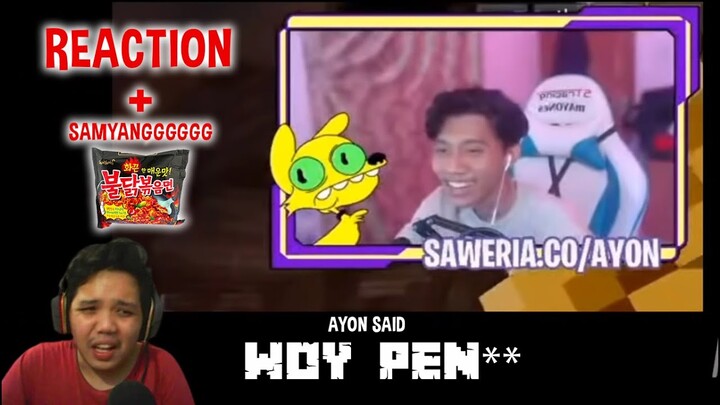 REACTION SAMBIL MAKAN SAMYANG! - REACTION MOMEN KOCAK SANS SMP DAN BPK SMP