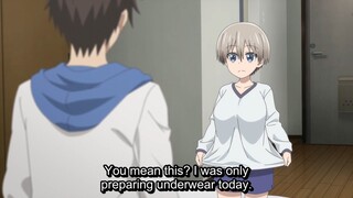 Hana Uzaki shows off her new shirt to Shinichi Ep 10 [ Uzaki-chan 宇崎ちゃんは遊びたい ]