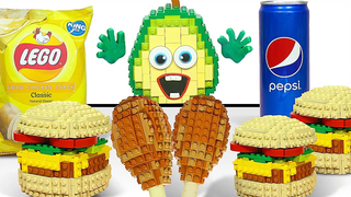 LEGO FAST FOOD MUKBANG กินเบอร์เกอร์ ไก่ทอด KFC - Stop Motion Cooking & Lego ASMR