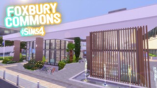 MODERN Foxbury Commons 📚 | Stop Motion Build | No CC | Sims 4