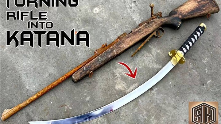 [Handcraft] Turning a rusted rifle into an amazing katana