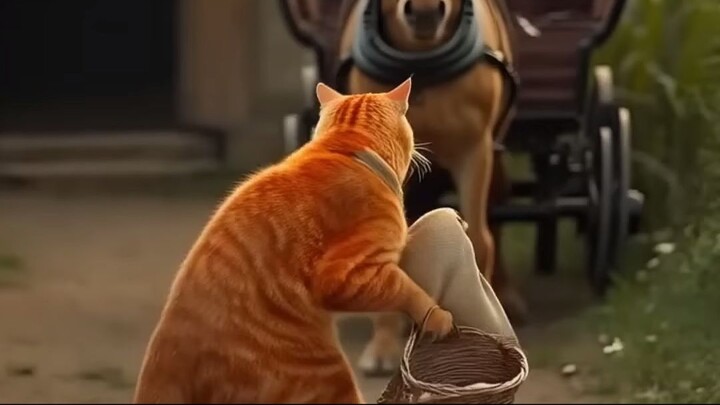 A Day in the Life of an Orange Cat #catstory #aicat #cuteanimals