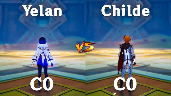 Yelan vs Childe ! Who's the Best DPS?? Gameplay Comparison !!