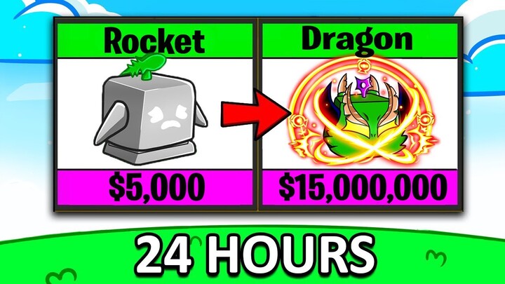 Trading From ROCKET to DRAGON in 24 Hours (Blox Fruits)