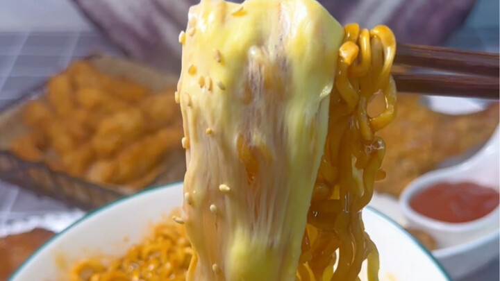 My girlfriend is having a blast eating!