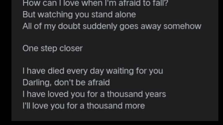 A thousand years" coversong