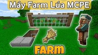 Cách Làm Máy Farm Lúa Tự Động Trong Minecraft PE | Máy Farm Lúa Tự Động Bằng Dân Làng MCPE