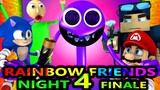 RAINBOW FRIENDS Chapter 1 VS SONIC MARIO BALDI STEVE Roblox CHALLENGE Night 4-5 Minecraft Animation