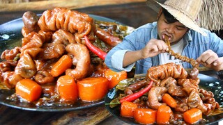 Cooking Braised Pig Stomach,Intestine Recipe - Make Braised orange Pork Intestine, Stomach Delicious