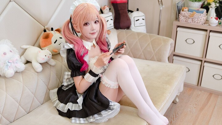 Twin ponytail maid, extreme dress-up~❤️ Loveit [biting cat]