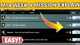 BGMI WEEK 4 M14 ROYAL PASS MISSION EXPLAIN IN HINDI | PUBG MOBILE M14 RP WEEK 4MISSION EXPLAIN