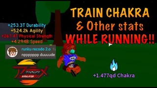 How toTrain CHAKRA & Other Stats while RUNNING|Anime Fighting simulator