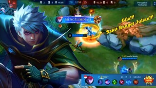 Gila! Sakit Banget! Julian auto Panen Kill - Mobile Legend