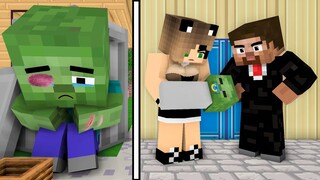 VERY SAD STORY - POOR ZOMBIE BABY SAD LIFE BECOME HOMELESS - SAD MINECRAFT ANIMATION