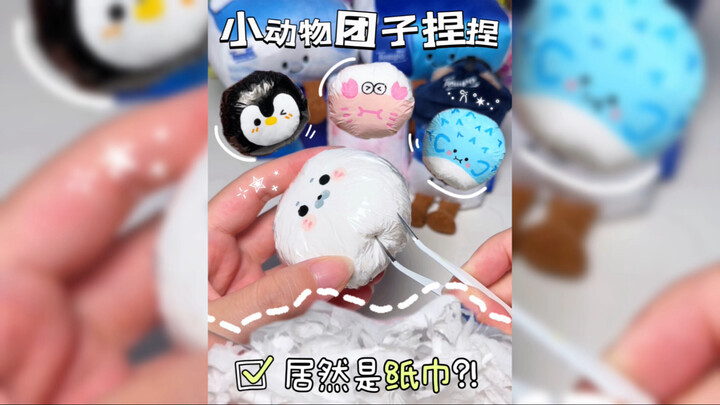 Who would have thought you could make squishies out of tissues?! So cute animal dumplings 💦
