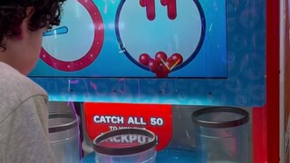 Arcade game—this kid is still so awesome! Steady hands and perfect timing!