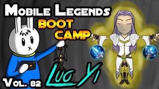 LUO YI - TIPS, ITEMS, SPELL, EMBLEMS, TRICKS, AND GUIDE - MGL MLBB BOOT CAMP VOLUME 82