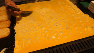 cheese egg omelette - taiwanese street food