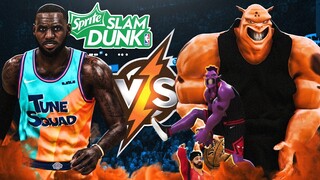 NBA 2K21 SPACE JAM 2 A NEW LEGACY SLAM DUNK CONTEST... 200 OVERALL MONSTAR FLYING 360 DUNK!!