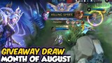 GIVEAWAY WINNERS OF AUGUST | MONTHLY GIVEAWAY DRAW | MOBILE LEGENDS