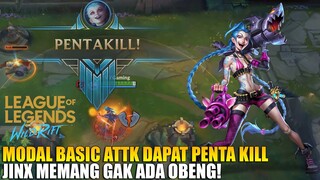 PENTA KILL PERTAMA DI RANKED MATCH PAKE CHAMPION JINX - GAK ADA OBENG DAMAGENYA! LOL WILD RIFT