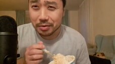 ASMR Eating Sounds - Skyr Naturel Yoghurt With Peanut Butter 🍶 Storytime: Family Reunion
