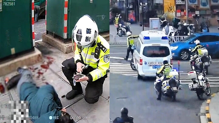 ขณะเดินชายคนหนึ่งทิ้งรอยเท้าเปื้อนเลือดไว้ข้างหลัง เมื่อตำรวจสังเกตเห็นความผิดปกติ ท่าทีต่อมาของเขาท