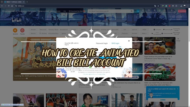THIS HOW TO CREATE A BILIBILI ACCOUNT