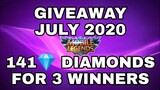 GIVEAWAY JULY 2020 | MOBILE LEGENDS | FREE DIAMONDS