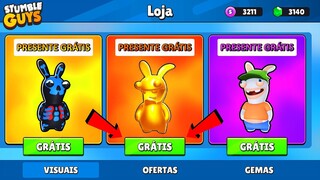 CHEGOU NOVAS SKINS GRÁTIS DO COELHO "RABBIDS" DA ATUALIZAÇÃO 0.47 NO STUMBLE GUYS [REVELEI TUDO] 🐰