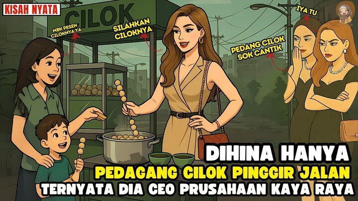 DIHINA KRENA TUKANG CILOK TAK TAU WANITA KAYA RAYA INI JUALAN KARENA GABUT II SI