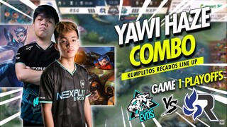 YAWI HAZE COMBO | NXP EVOS VS RSG PH GAME 1 | PLAYOFFS | S8 | MPL-PH | D 1