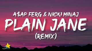 A$AP Ferg, Nicki Minaj - Plain Jane (Remix) (Lyrics)