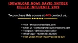 [Download Now] David Snyder Killer Influence 2019
