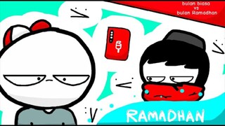 bulan puasa vs bulan biasa - spesial ramadhan - ANIMASI NAFIS