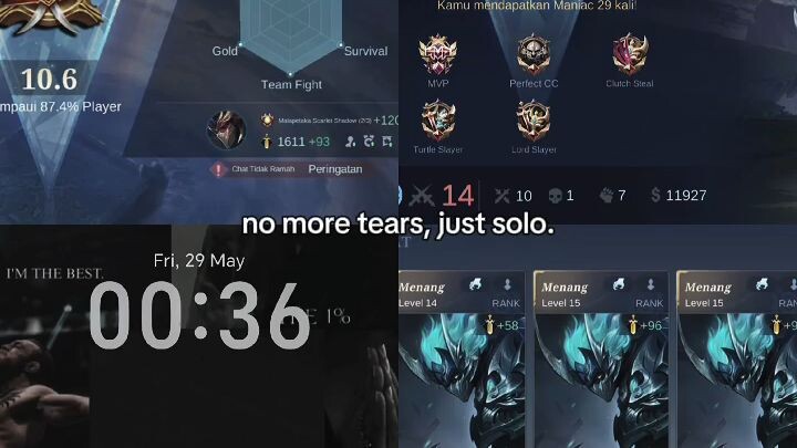 No gf, no crush, just me and my mobile legends💯