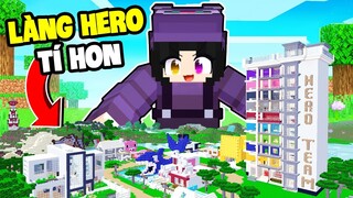 Noob Ruby Thử Thách 24h Khám Phá " LÀNG HERO TEAM SIÊU TÍ HON " Trong Minecraft !