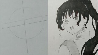 Tutorial Menggambar Anna Yamada Simple ✨ | Boku No Kokoro No yabai Yatsu